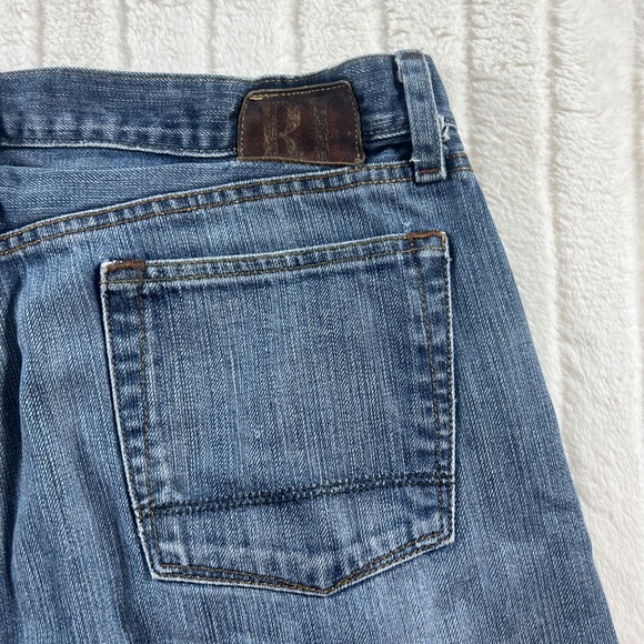 Polo Ralph Lauren Denim Colton Boot Cut Jeans Mens 36x33 Blue Distressed - Picture 9 of 9